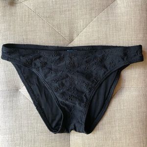 SNCE Black Eyelet Swim Bikini Bottoms XS